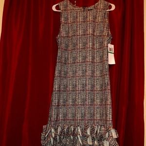 Large Nina Leonard Scarlet multicolored dress